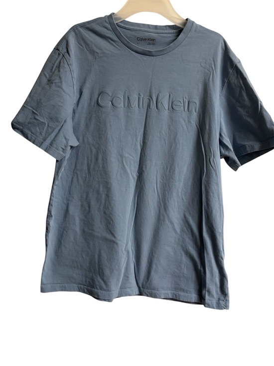 Calvin Klein Tops - Calvin Klein Light Blue Logo Crew Neck Tee